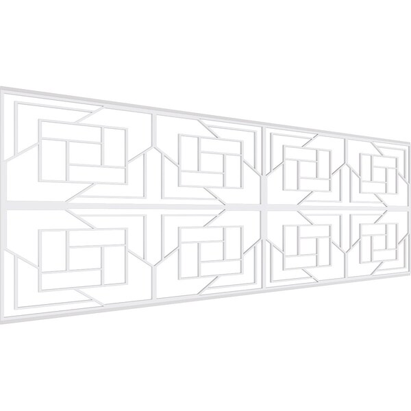 Ekena Millwork Set of Four Panels for 94 1/2"W x 32 1/4"H Loveland Fretwork Wainscot Wall Paneling WPKP16X01X47LLD - main
